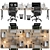 Ergonomic Office Chair Set 3D model small image 2