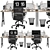 Ergonomic Office Chair Set 3D model small image 5