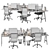 Ergonomic Office Chair Set 3D model small image 7