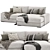 Cozy Reversible Chaise Sofa 3D model small image 2