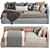 Modern Style Sofa Bed - Versatile and Stylish 3D model small image 2