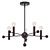 Bronze 5-Light Chandelier Forte 3D model small image 1