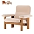 Elegant Brasilia Lounge Chair 3D model small image 1