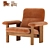 Elegant Brasilia Lounge Chair 3D model small image 2