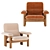 Elegant Brasilia Lounge Chair 3D model small image 3