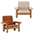 Elegant Brasilia Lounge Chair 3D model small image 4