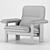 Elegant Brasilia Lounge Chair 3D model small image 5