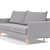 Gray Sofa Slipcover - Stylish and Protective 3D model small image 1