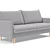 Gray Sofa Slipcover - Stylish and Protective 3D model small image 2