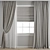 Elegant Polygon Curtain 3D model small image 1