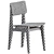 Vintage C-Chair Dining: Marcel Gascoin Design 3D model small image 3