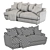 Sage Smooch: Stylish & Spacious Sofa 3D model small image 5