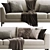 Modern Meridiani Louis Up Sofa 3D model small image 3