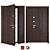 Daiton Favorit Entrance Metal Door - 1200x2050mm, Kale Locks 3D model small image 1