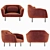  Modern Single Seater Sofa 3D model small image 3