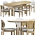 Cloud Dining Set 3D model small image 1