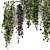 Concrete Pot Hanging Plants - Set 528 3D model small image 4