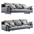 Elegant Kobe Sofa: Coco Republic Edition 3D model small image 4