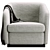 Leblon Armchair: Stylish and Comfortable 3D model small image 2