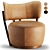 Rumba Beige Swivel Chair: Modern Classic Design 3D model small image 1
