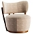 Rumba Beige Swivel Chair: Modern Classic Design 3D model small image 2