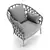 Elegant Emma Outdoor Armchair 3D model small image 4