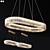 Elegant Oval Crystal Chandelier 3D model small image 1