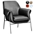 Contemporary Leather Club Chair 3D model small image 1