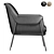 Contemporary Leather Club Chair 3D model small image 3
