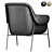 Contemporary Leather Club Chair 3D model small image 4