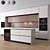 Sleek 3-Color Modern Kitchen 3D model small image 2