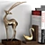 Artistic Decor Set: Sculptures, Books & Painting 3D model small image 2