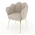 Elegant Velvet Dining Chair 3D model small image 1