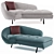 Contemporary Chaise Lounge Sofa 3D model small image 1