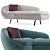 Contemporary Chaise Lounge Sofa 3D model small image 2