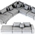 Elegant Poliform Dune Sofa 3D model small image 4