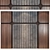 Elegant Wood & Gold Wall Panels 3D model small image 1