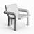 Eternal Stone: Tibur Lounge Chair 3D model small image 2