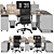 Elegant Office Chair Set 3D model small image 2