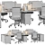 Elegant Office Chair Set 3D model small image 6