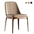 Grace Leather Chair: Stylish Upholstered Seating 3D model small image 1