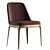 Grace Leather Chair: Stylish Upholstered Seating 3D model small image 3