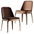 Grace Leather Chair: Stylish Upholstered Seating 3D model small image 4