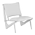 Sleek Boomerang Chair: Modern Comfort in Charcoal 3D model small image 4