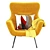 Elegant Leya Wingback Chair 3D model small image 2