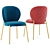 Luxury Velvet Dining Chair - Golden Upholstered Velvet Chair 3D model small image 1