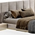 Luxury Fendi Delano Bed 3D model small image 2