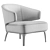 Sleek Minotti Armchair with Stunning Design 3D model small image 6