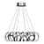 Sleek Aluminum Chandelier 3D model small image 1