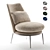 Contemporary Cantori Aurora Armchair 3D model small image 1